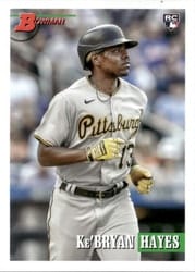 2021 Bowman Heritage Base Set Ke'Bryan Hayes #6b card