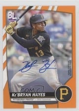 2023 Topps Big League Electric Orange Autographs Ke'Bryan Hayes #66 card