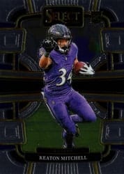 2023 Panini Select Base Set Keaton Mitchell #10 card