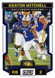 2023 Score Base Set Keaton Mitchell #334 card
