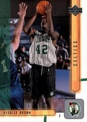 2001-02 Upper Deck Base Set Kedrick Brown #208 card