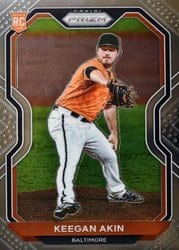 2021 Panini Prizm Base Set Keegan Akin #14 card