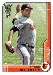 2021 Topps Big League Base Set Keegan Akin #36 card