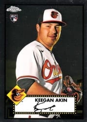2021 Topps Chrome Platinum Anniversary Base Set Keegan Akin #27 card
