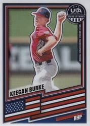 2026 Panini Stars & Stripes Prizm Base Set Keegan Burke #173 card
