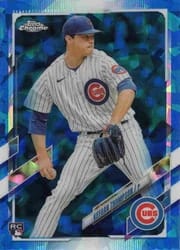 2021 Topps Chrome Update Sapphire Edition Base Set Keegan Thompson #US101 card