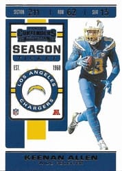 2019 Panini Contenders Base Set Keenan Allen #49 card