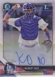 2018 Bowman Chrome Prospect Autographs Keibert Ruiz #CPA-KR card
