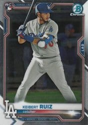 2021 Bowman Chrome Base Set Keibert Ruiz #70 card