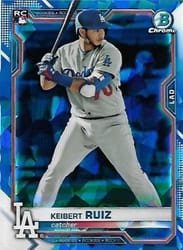 2021 Bowman Chrome Sapphire Edition Base Set Keibert Ruiz #70 card