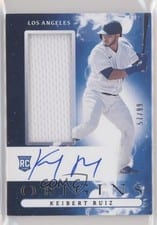 2021 Panini Chronicles Origins Rookie Jumbo Material Autographs Keibert Ruiz #OJA-KR card
