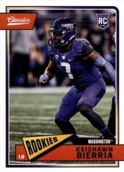 2018 Panini Classics Base Set Keishawn Bierria #283 card