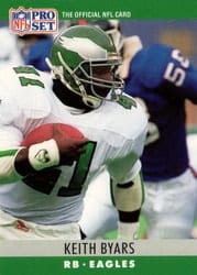 1990 Pro Set Base Set Keith Byars #245 card