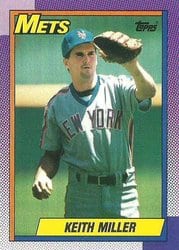 1990 Topps Base Set Keith Miller #58 card