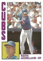 1984 Topps Base Set Keith Moreland #23 card