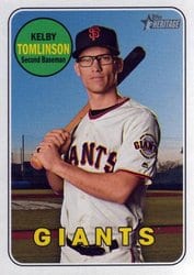 2018 Topps Heritage Base Set Kelby Tomlinson #681 card