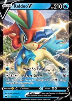 2020 Sword & Shield Keldeo V #53 card