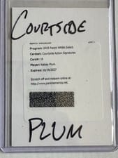 2025 Panini Select WNBA Courtside Action Signatures Kelsey Plum #19 card