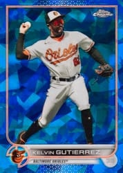 2022 Topps Chrome Update Sapphire Edition Base Set Kelvin Gutierrez #US319 card