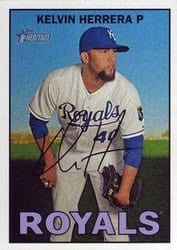 2016 Topps Heritage Base Set Kelvin Herrera #146 card