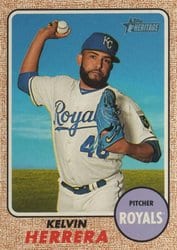 2017 Topps Heritage Base Set Kelvin Herrera #714 card