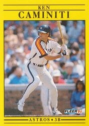 1991 Fleer Base Set Ken Caminiti #500 card