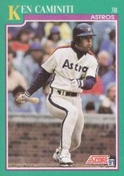1991 Score Base Set Ken Caminiti #186 card