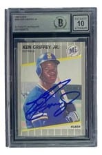 1989 Fleer Ken Griffey Jr. Autograph #548 card