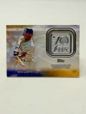 2021 Topps 70th Anniversary Logo Patches Series 1 Ken Griffey Jr. #70LP-KG card