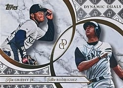 2024 Topps Dynamic Duals Base Dual Autographs Ken Griffey Jr. / Alex Rodriguez #40A card