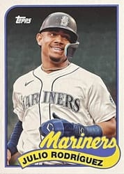 2023 Topps Archives 1989 Doubleheaders Ken Griffey Jr / Julio Rodríguez #89DH-13 card