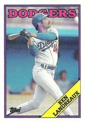 1988 Topps Base Set Ken Landreaux #23 card