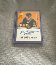 2023-24 Upper Deck Boston Bruins Centennial Bear Tracks Autographs Ken Linseman #BT-KL card