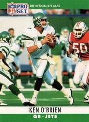 1990 Pro Set Base Set Ken O'Brien #239 card