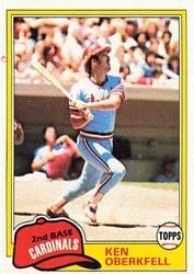 1981 Topps Base Set Ken Oberkfell #32 card
