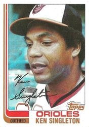1982 Topps Base Set Ken Singleton #290 card