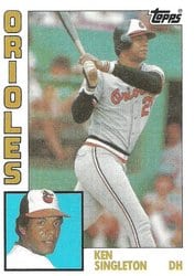 1984 Topps Base Set Ken Singleton #165 card