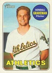 2018 Topps Heritage Base Set Kendall Graveman #115 card