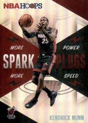 2020-21 Hoops Spark Plugs Kendrick Nunn #11 card