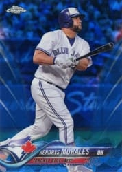 2018 Topps Chrome Sapphire Edition Base Set Kendrys Morales #117 card