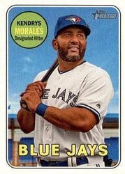2018 Topps Heritage Base Set Kendrys Morales #124 card