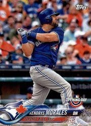 2018 Topps Opening Day Base Set Kendrys Morales #105 card