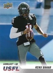2023 Upper Deck USFL Base Set Kenji Bahar #20 card