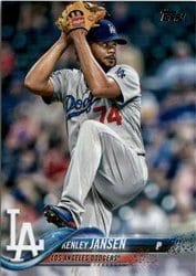2018 Topps Base Set Kenley Jansen #696 card