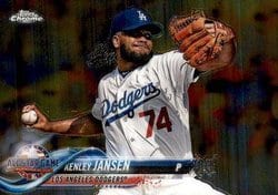 2018 Topps Chrome Update Base Set Kenley Jansen #HMT92 card
