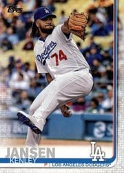 2019 Topps Base Set Kenley Jansen #129 card