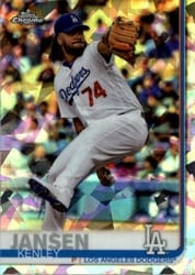 2019 Topps Chrome Sapphire Edition Base Set Kenley Jansen #129 card