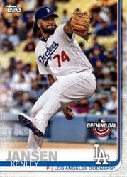 2019 Topps Opening Day Base Set Kenley Jansen #21 card