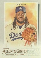 2020 Topps Allen & Ginter Base Set Kenley Jansen #151 card