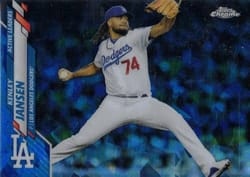 2020 Topps Chrome Update Sapphire Edition Base Set Kenley Jansen #U-82 card